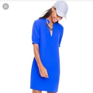 J. Crew Blue Crepe Shift Dress